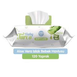 Baby Turco Islak Mendil Havlu Aloe Vera 120 Yaprak - Thumbnail