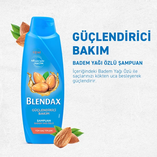 Blendax Güçlendirici Bakım Badem Yağı Özlü Şampuan 500 Ml