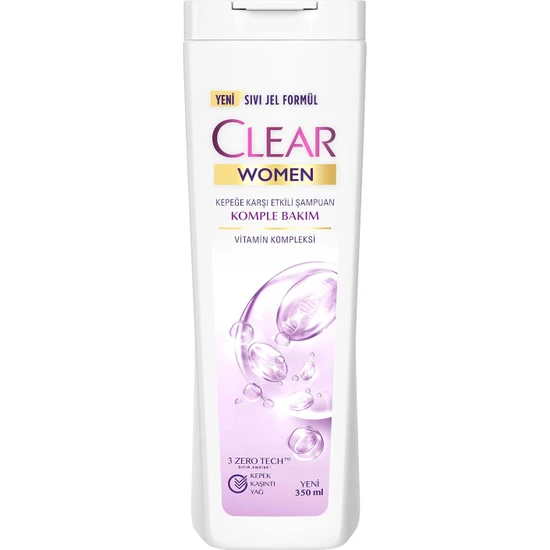 Clear Women Kepeğe Karşı Etkili Şampuan Komple Bakım Vitamin Kompleksi 350 ml