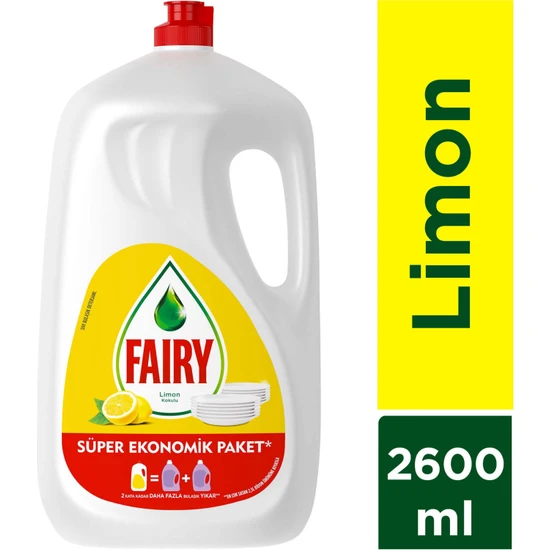 Fairy Elde Yıkama Bulaşık Deterjanı Limon 2600 ml