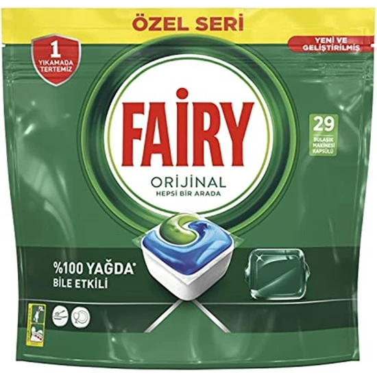 Fairy Orijinal Hepsi Bir Arada Bulaşık Makinesi Tableti 29'lu