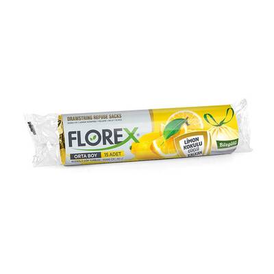 Florex - Çöp Poşeti Limon Kokulu 55x60 Orta Boy