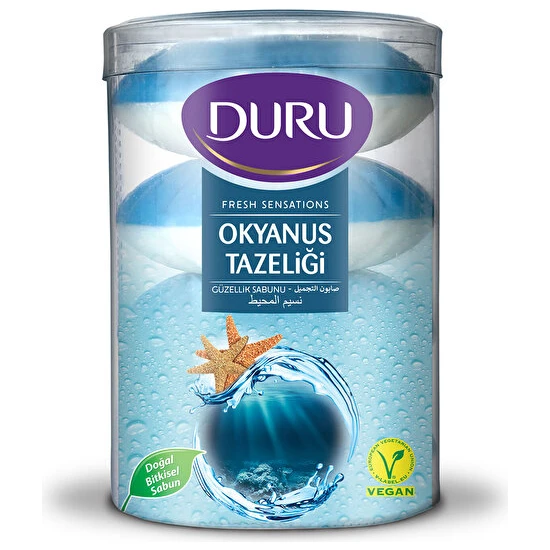 Duru Fresh Sens Okyanus Tazeliği 4 Adet Güzellik Sabunu 400Gr