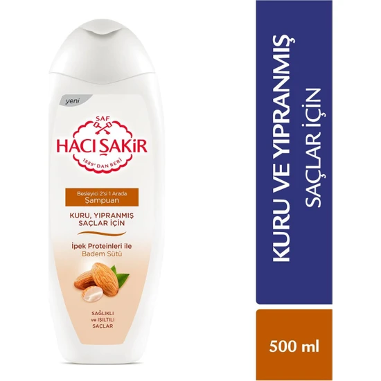 Hacı Şakir Şampuan Badem 2 in 1 Arada 500 ml