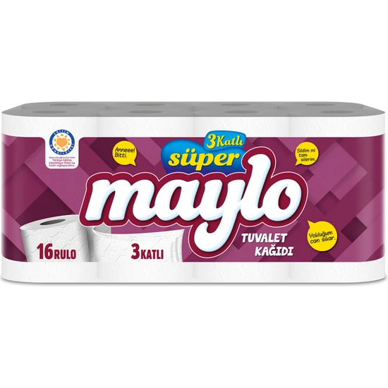 Maylo 3 Katlı Tuvalet Kağıdı 16'Li