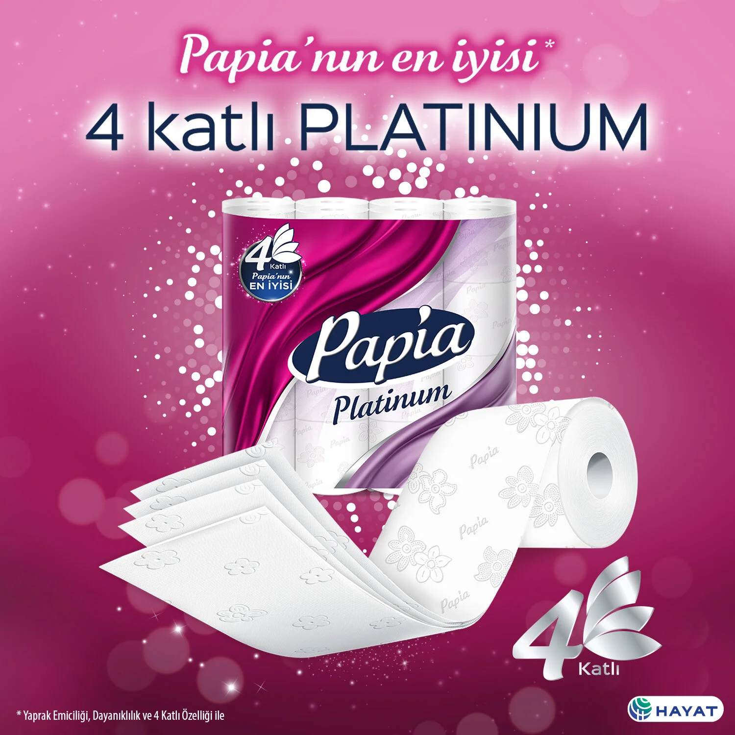 Papia Platinum 32'li Tuvalet Kağıdı 4 Katlı - Thumbnail