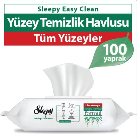 Sleepy Easy Clean Yüzey Temizlik Havlusu 100 Adet - Thumbnail