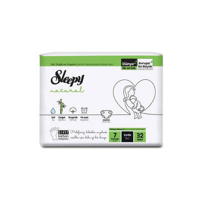 Sleepy - Natural Bebek Bezi 7 Numara 32 Adet