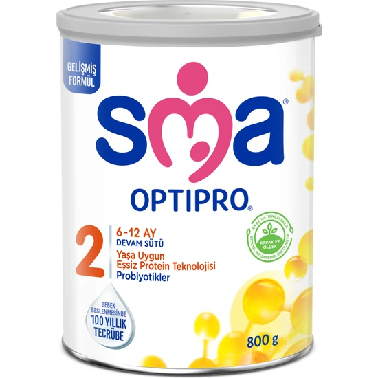 SMA Optipro Probiyotikli 2 800 gr 6-12 Ay Devam Sütü