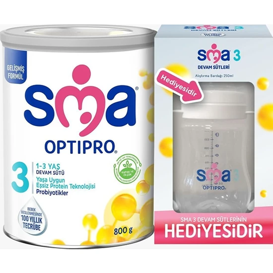 SMA Optıpro 1 - 3 Yaş 800GR Devam Sütü 3 No