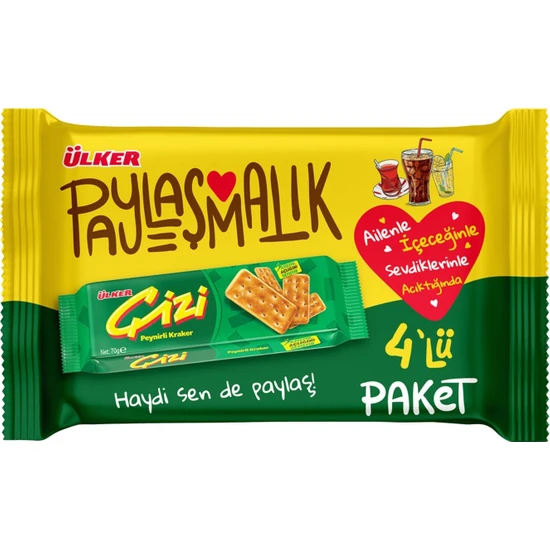 Ülker - Çizi Peynirli Kraker 4'lü 280 gr 